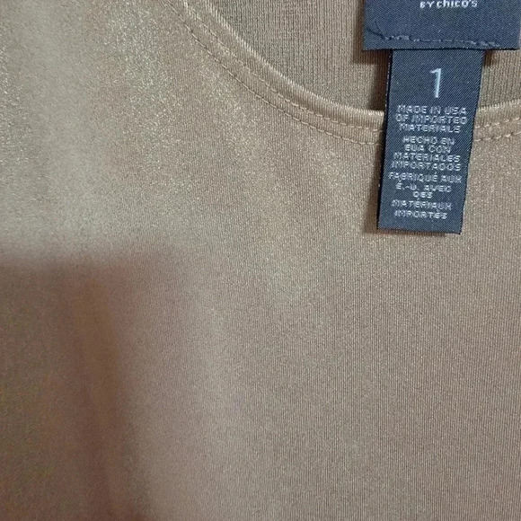 Chico's Travelers Gold Shimmer Tank Top - Picture 4 of 4